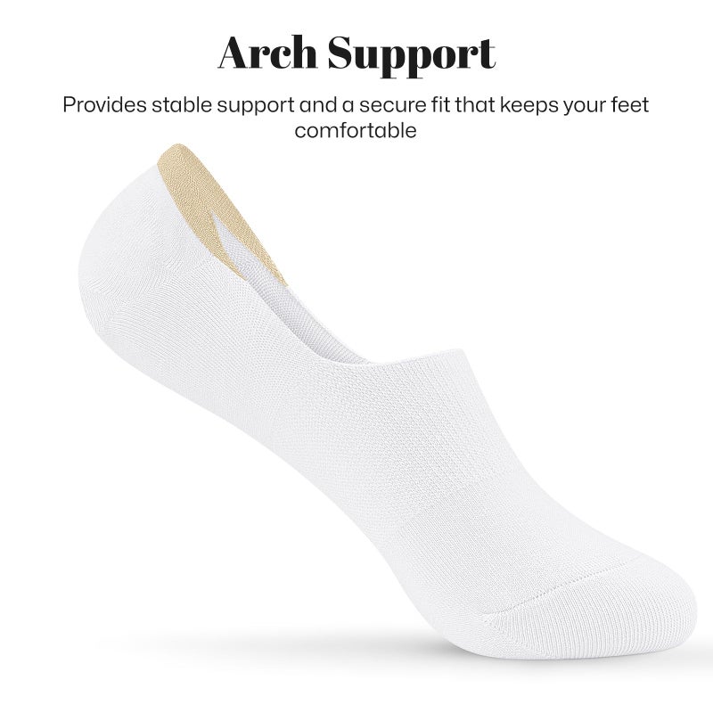 wernies No Show Socks Women Low Socks Non Slip Flat Boat Line 4 Pairs - Image 4